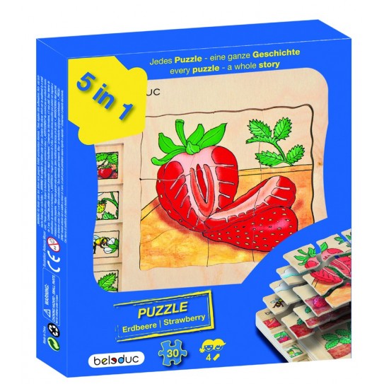 Beleduc - Puzzle 5 couches - Fraises