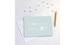 Zü - Carte welcome baby - bleu