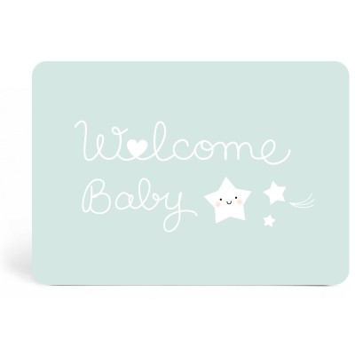 Zü - Carte welcome baby - bleu