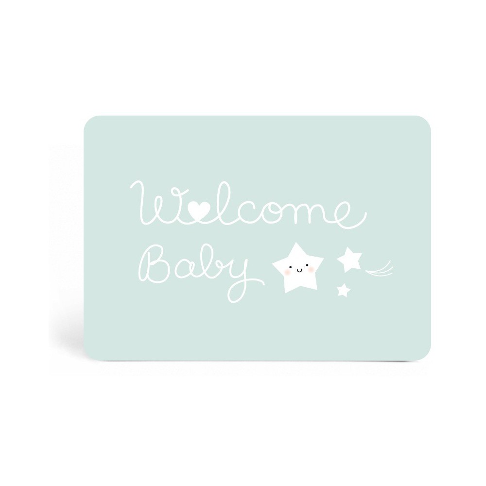 Zü - Carte welcome baby - bleu