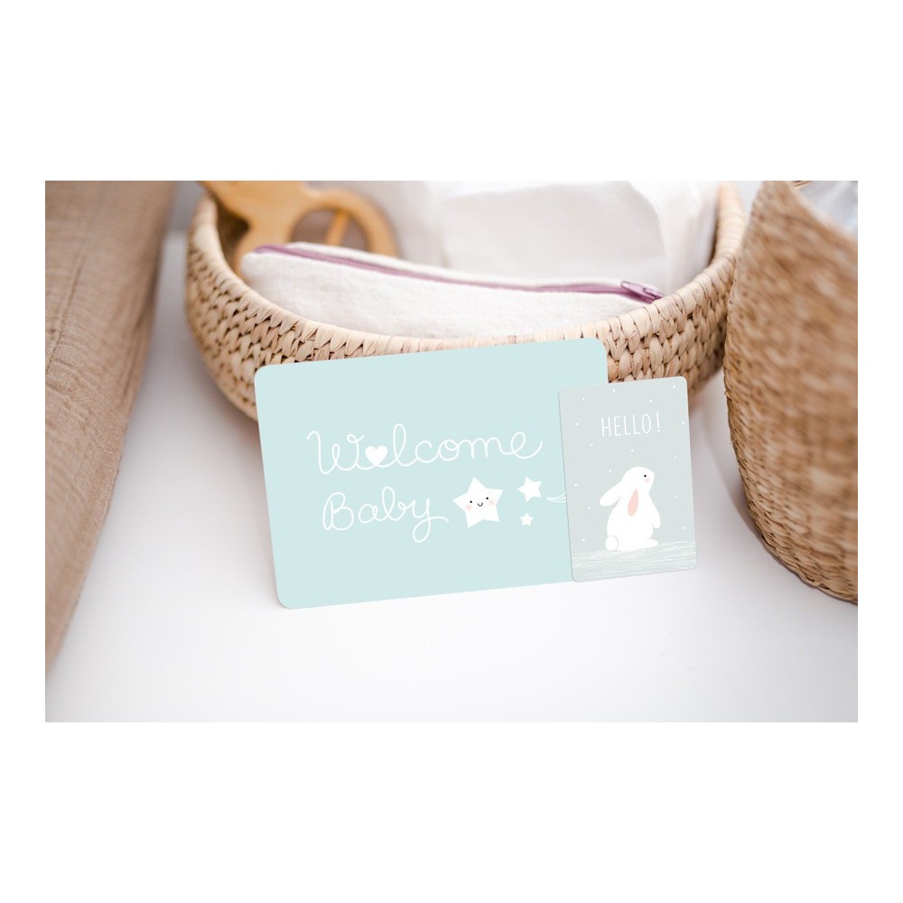 Zü - Carte welcome baby - bleu
