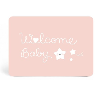 Zü - Carte welcome baby - rose