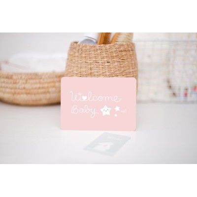 Zü - Carte welcome baby - rose