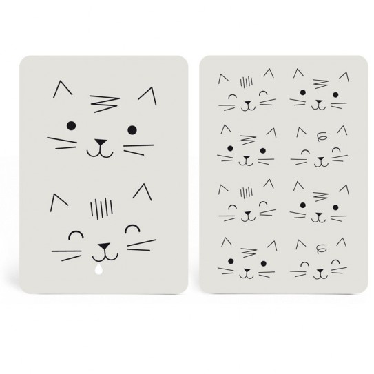 Zü - Lot de 2 cartes chats