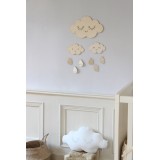 Zü - Grand mobile en bois Nuages & gouttes