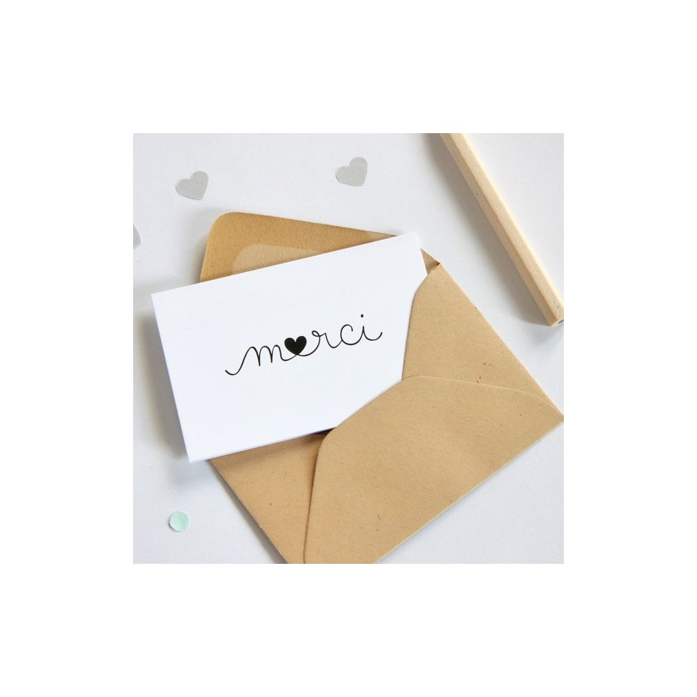 Zü - Mini carte Merci-coeur
