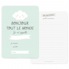 Zü - Carte naissance "BONJOUR" - mint