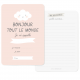 Zü - Carte naissance "BONJOUR" - rose