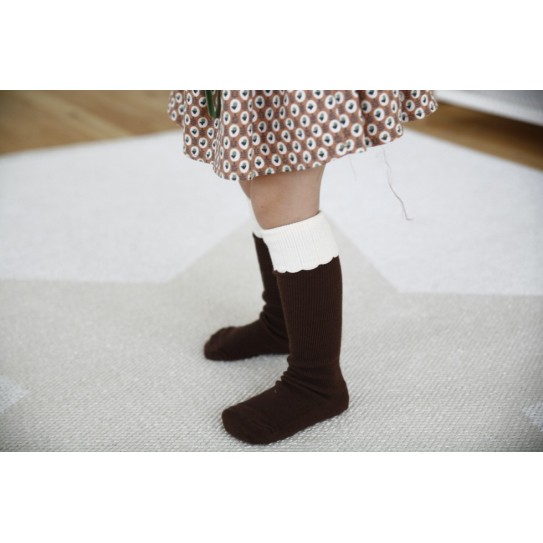 Mini Dressing - Chaussettes "Cupcake" brunes