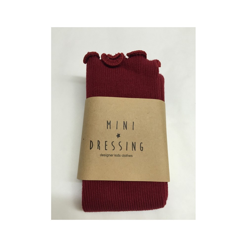 Mini Dressing - Chaussettes "Broccoli" bordeaux