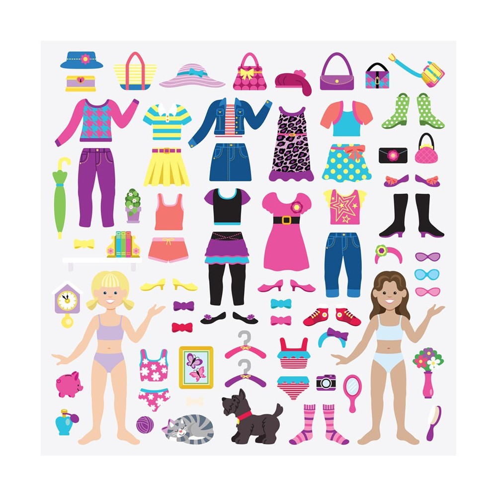 Melissa & Doug - Autocollants en relief repositionnables - Mode