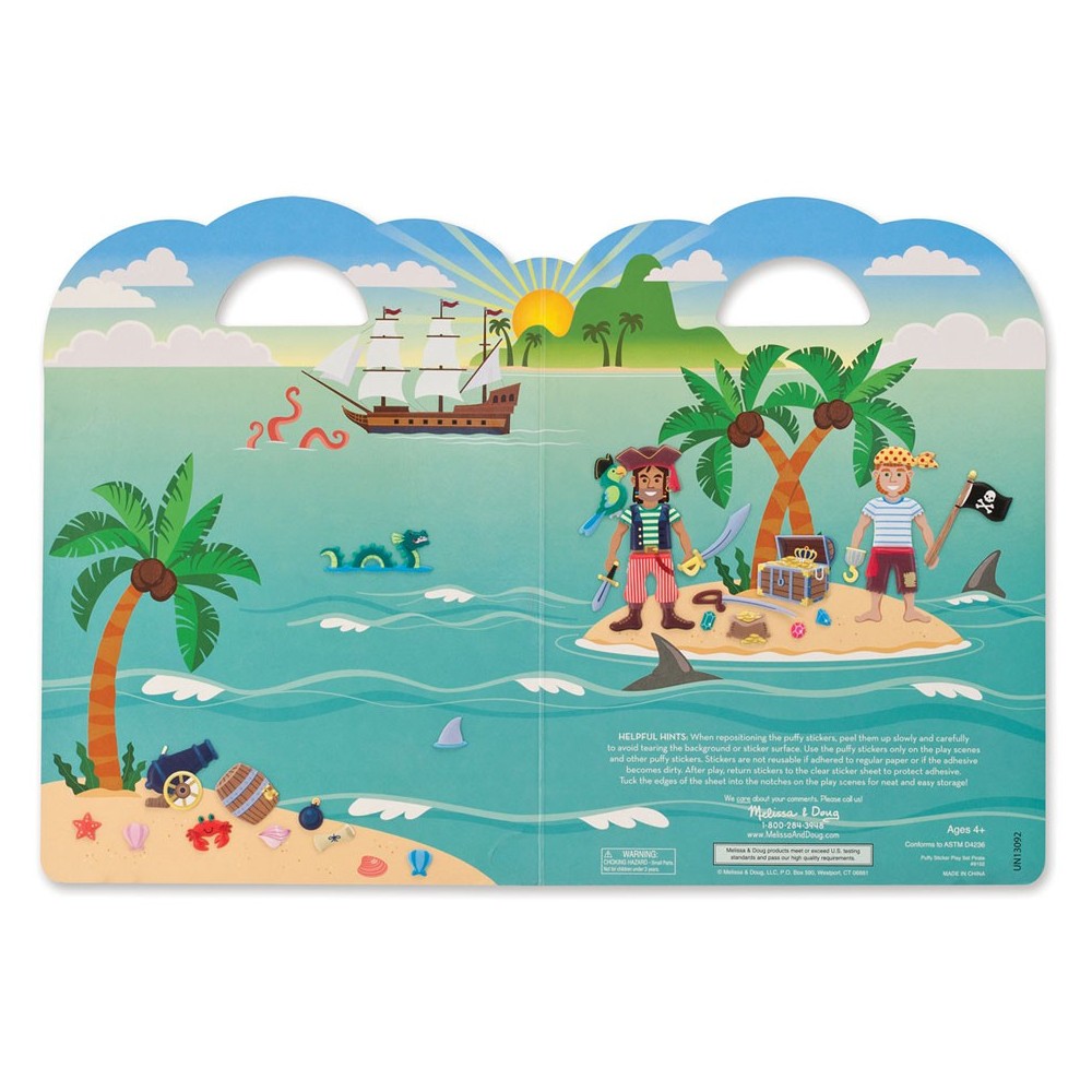 Melissa & Doug - Autocollants en relief repositionnables - Pirates