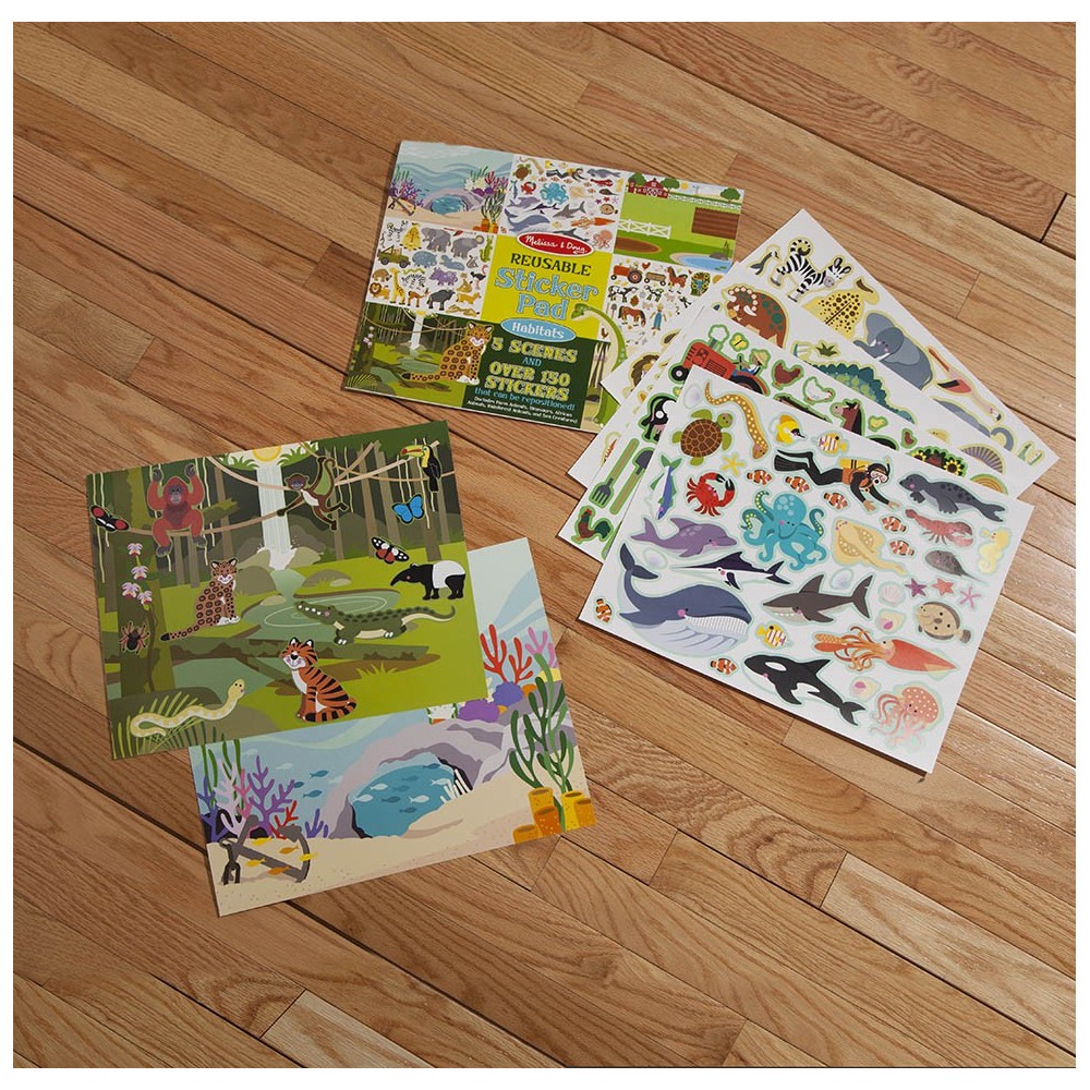 Melissa & Doug - Bloc d'autocollants - Habitats