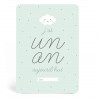 Zü - Carte "J'ai un an" - menthe