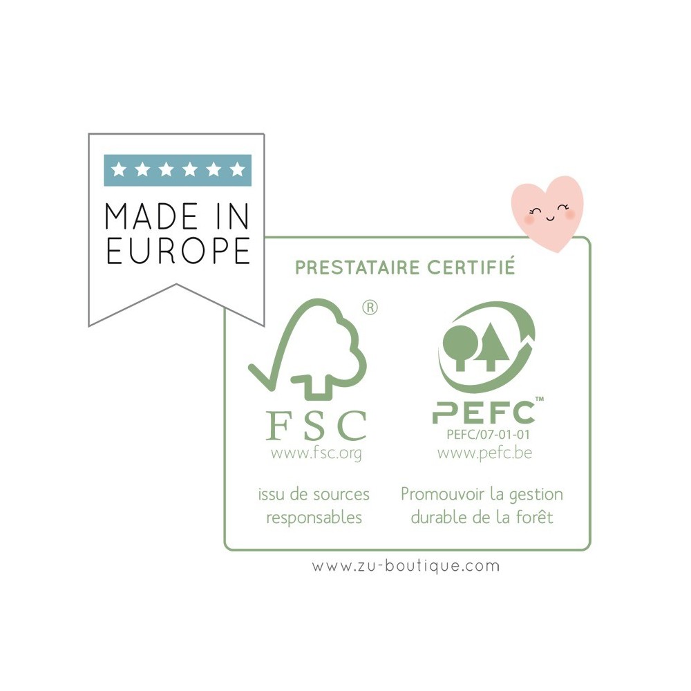 Zü - Carte "J'ai un an" - rose