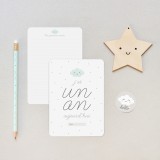 Zü - Carte "J'ai un an" - blanc