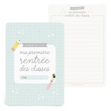 Zü - Grande carte Ma première rentrée - menthe