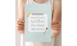 Zü - Grande carte Ma première rentrée - menthe