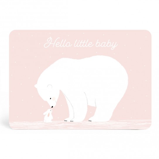 Zü - Carte Hello little baby rose