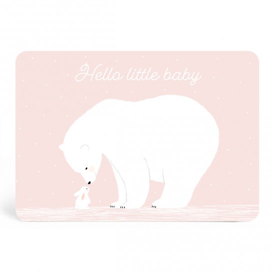 Zü - Carte Hello little baby rose