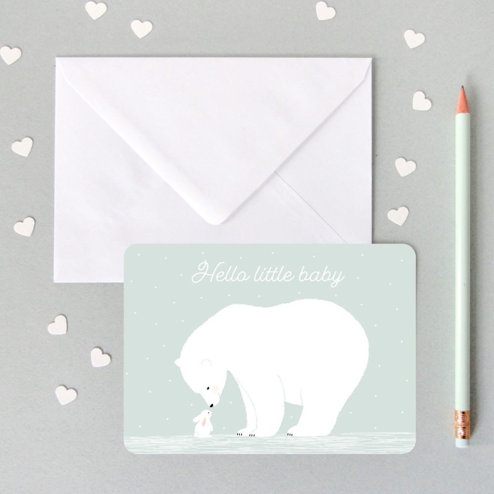 Zü - Carte Hello little baby mint