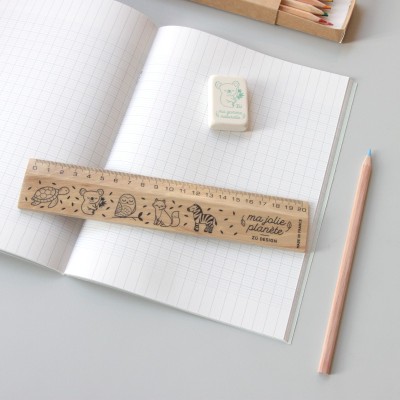 Zü - Règle en bois écologique animaux