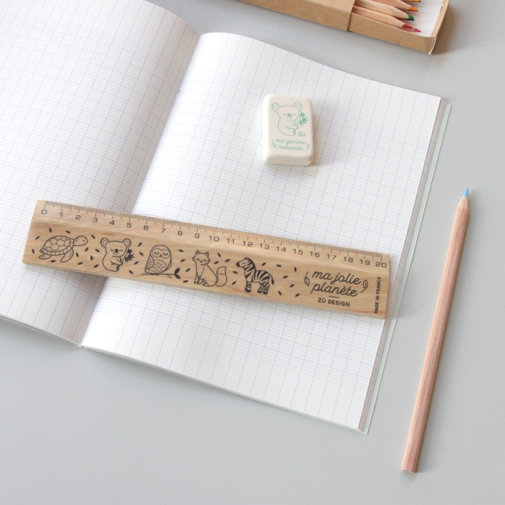 Zü - Règle en bois écologique animaux