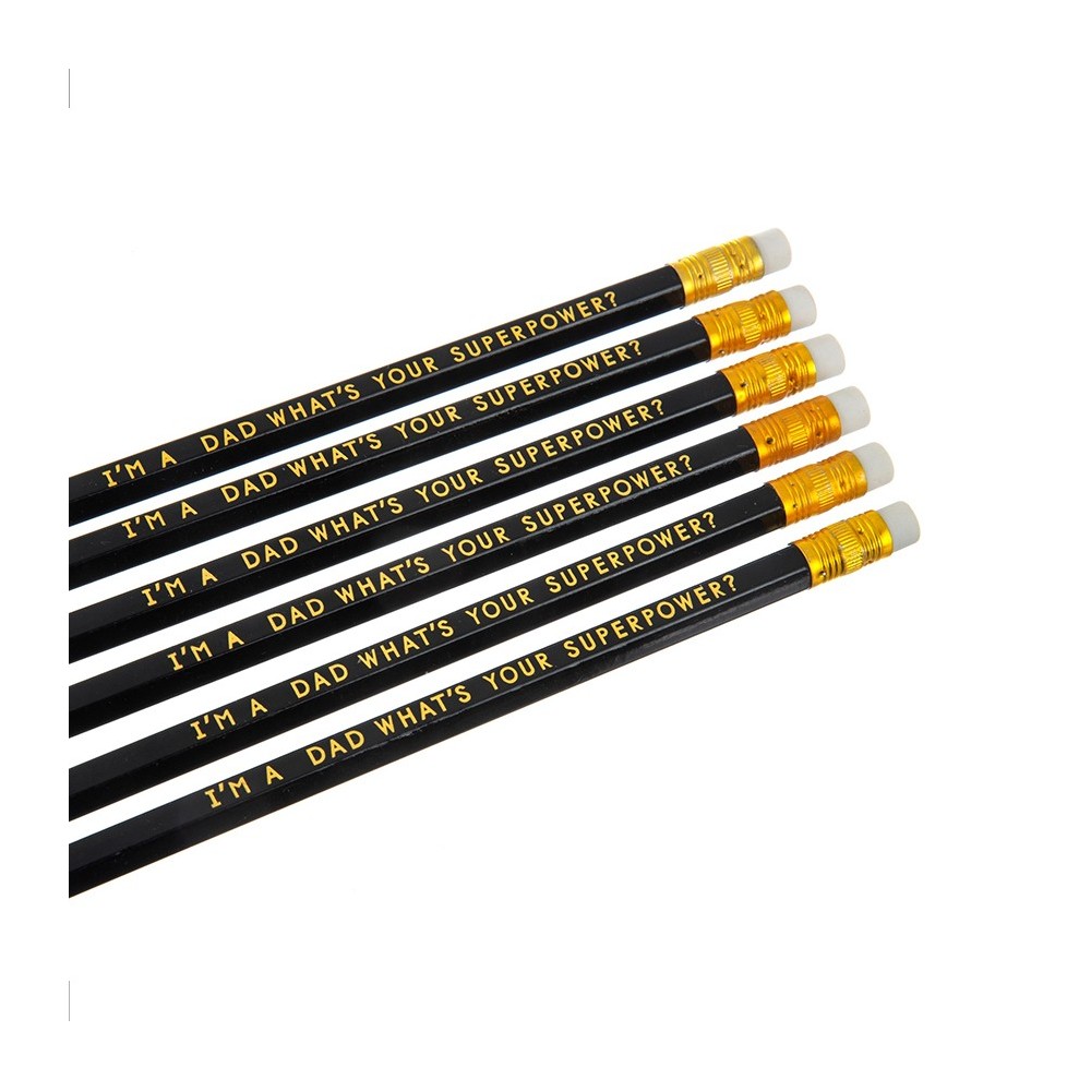 Set de 6 crayons Dad's superpower