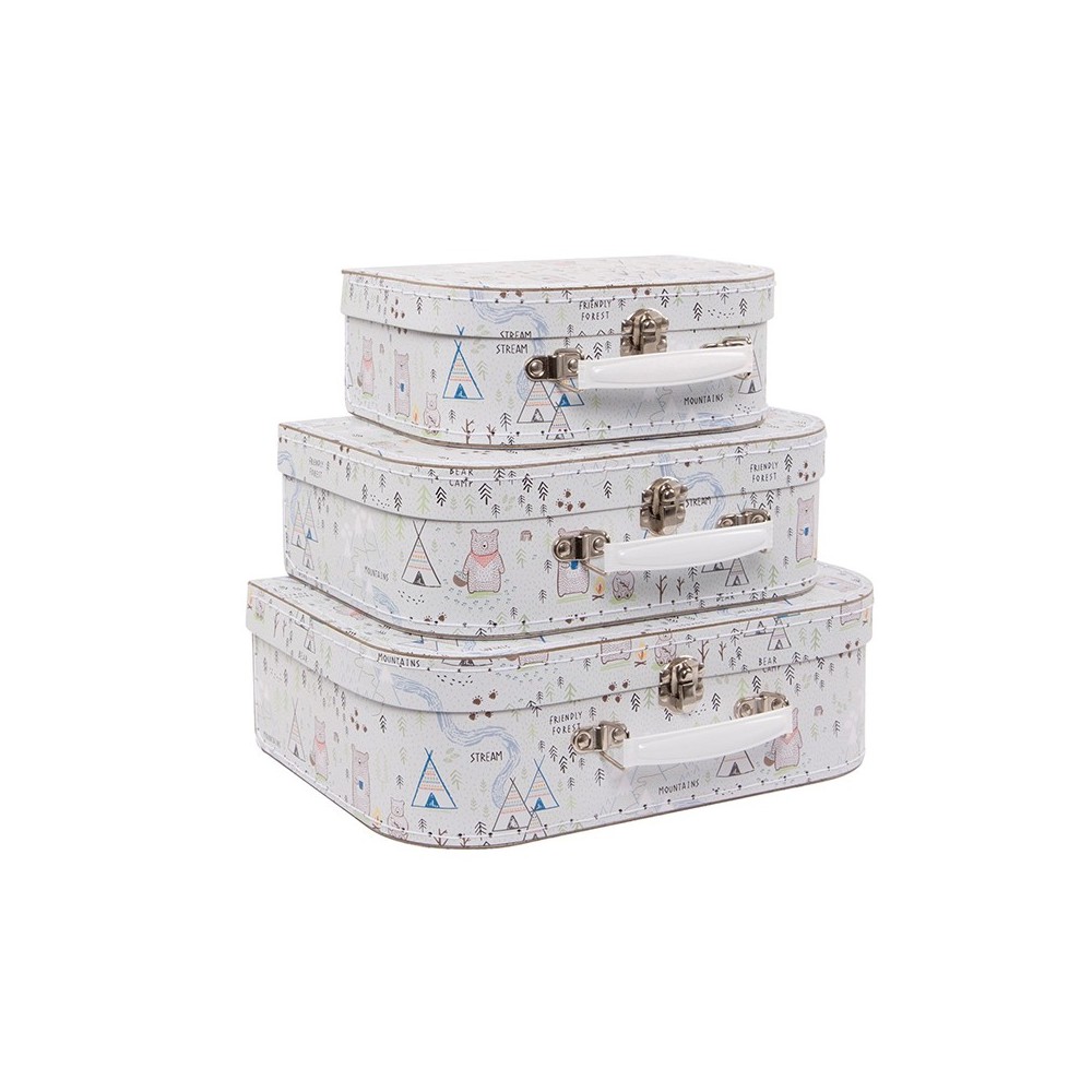 Lot de 3 valisettes ours