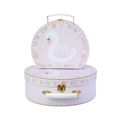 Lot de 2 valisettes cygnes