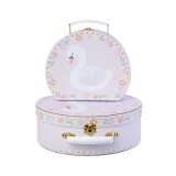 Lot de 2 valisettes cygnes