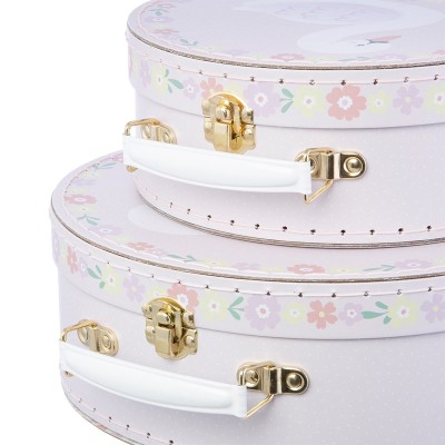 Lot de 2 valisettes cygnes