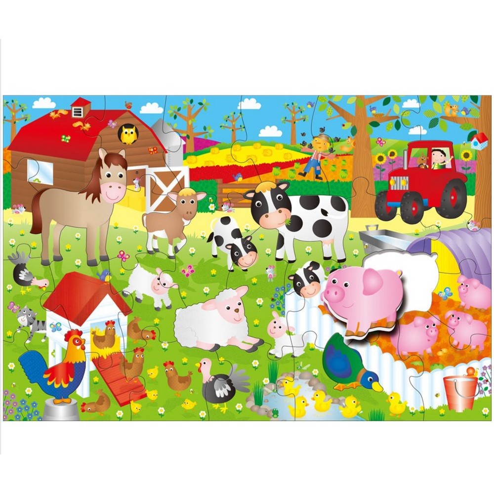 Puzzle géant de sol - La ferme