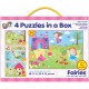 Boîte de 4 puzzles - Fées