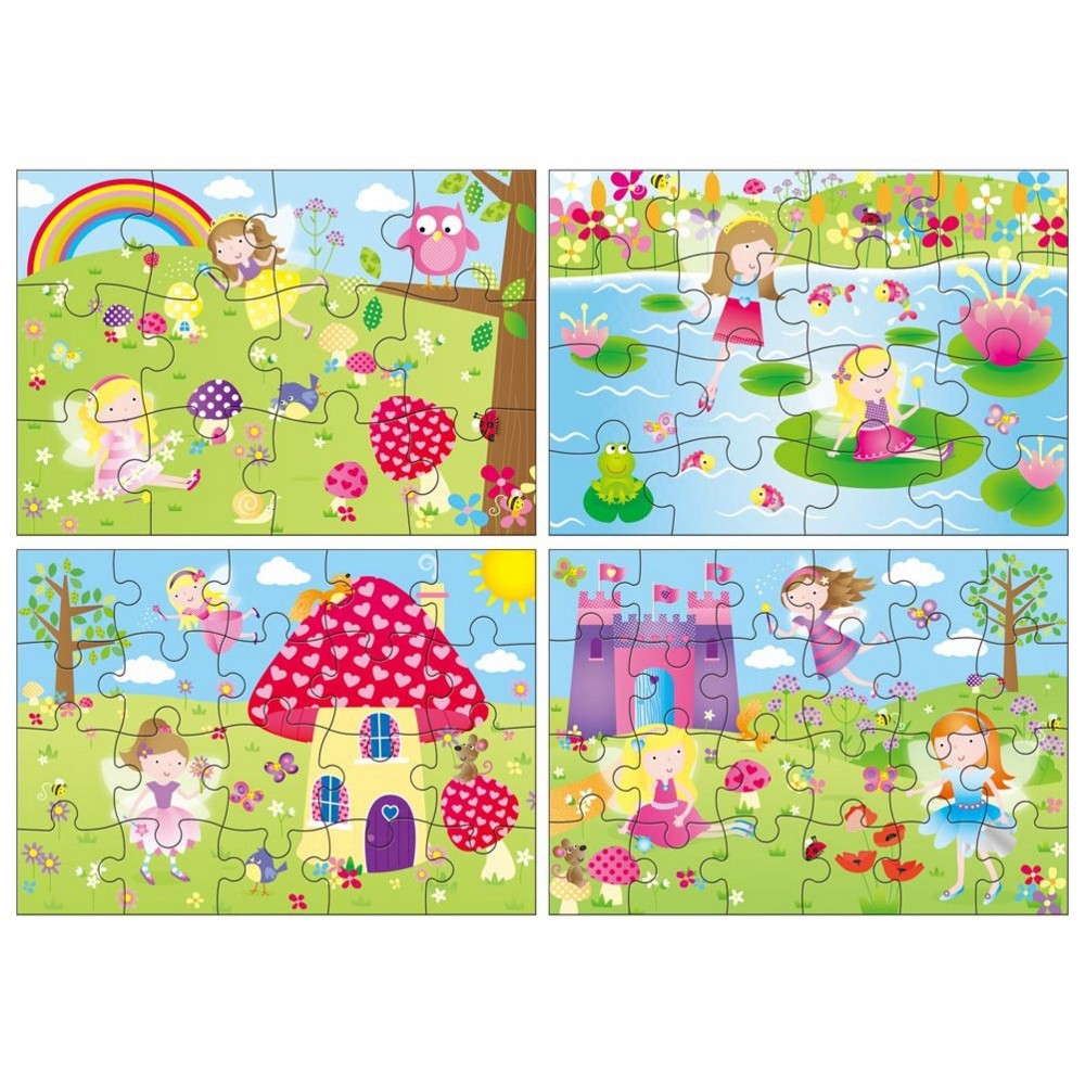 Boîte de 4 puzzles - Fées
