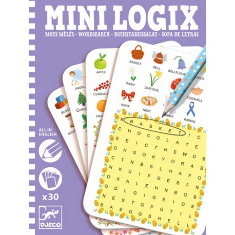 Djeco - Mini Logix Mots mêlés anglais