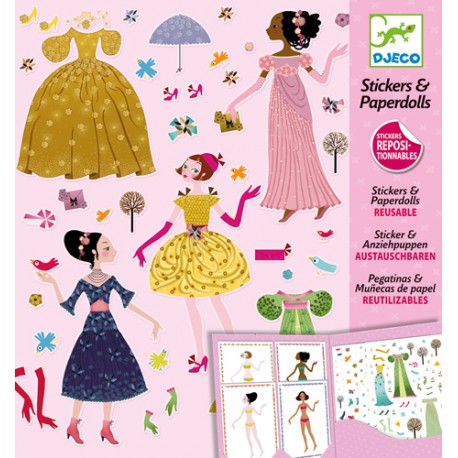 Djeco - Stickers & paper doll