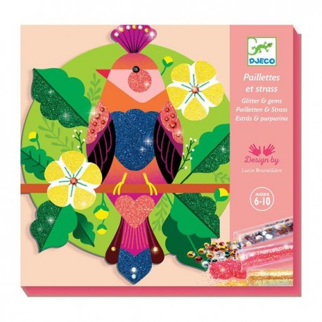 Djeco - Tableau paillettes et strass