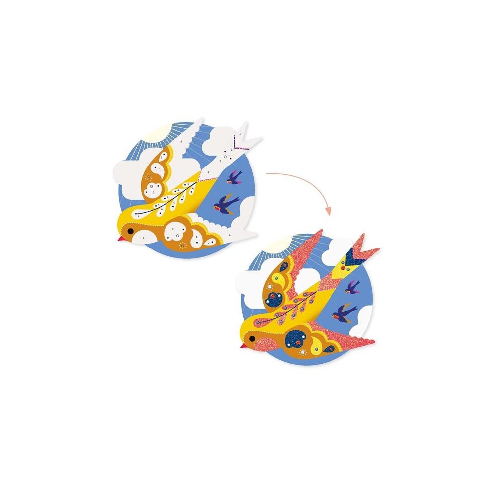 Djeco - Tableau paillettes et strass