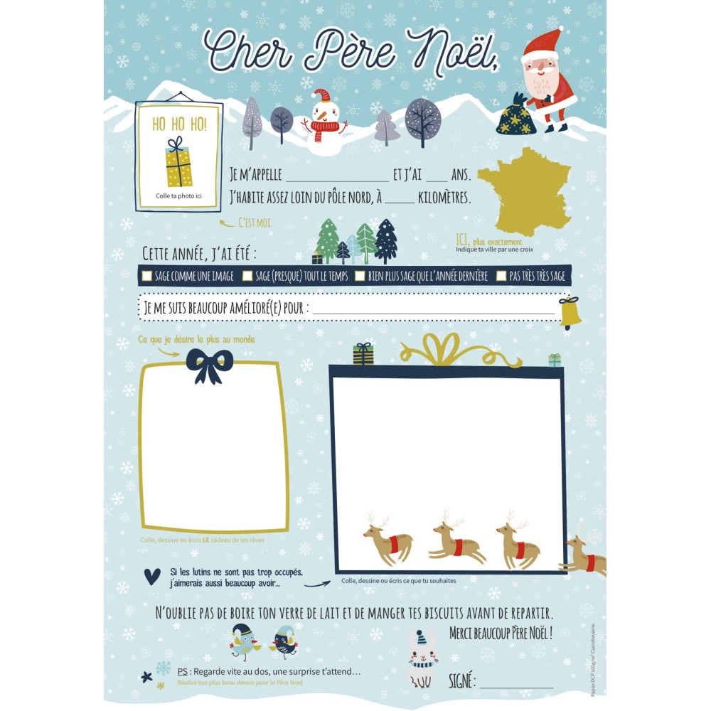 Clairefontaine - Set de correspondance au Père Noël