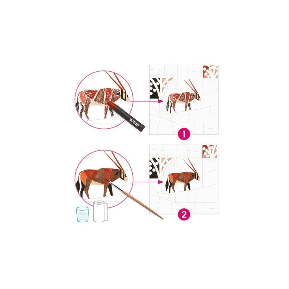 Djeco - Inspired by - Crayons de cire aquarellables